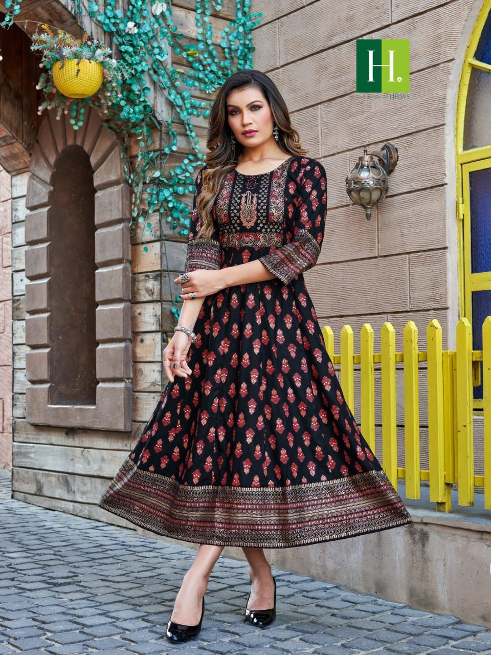 Hirwa Samantha Vol 4 Ethnic Wear Wholesale Anaraklai Kurtis Catalog
